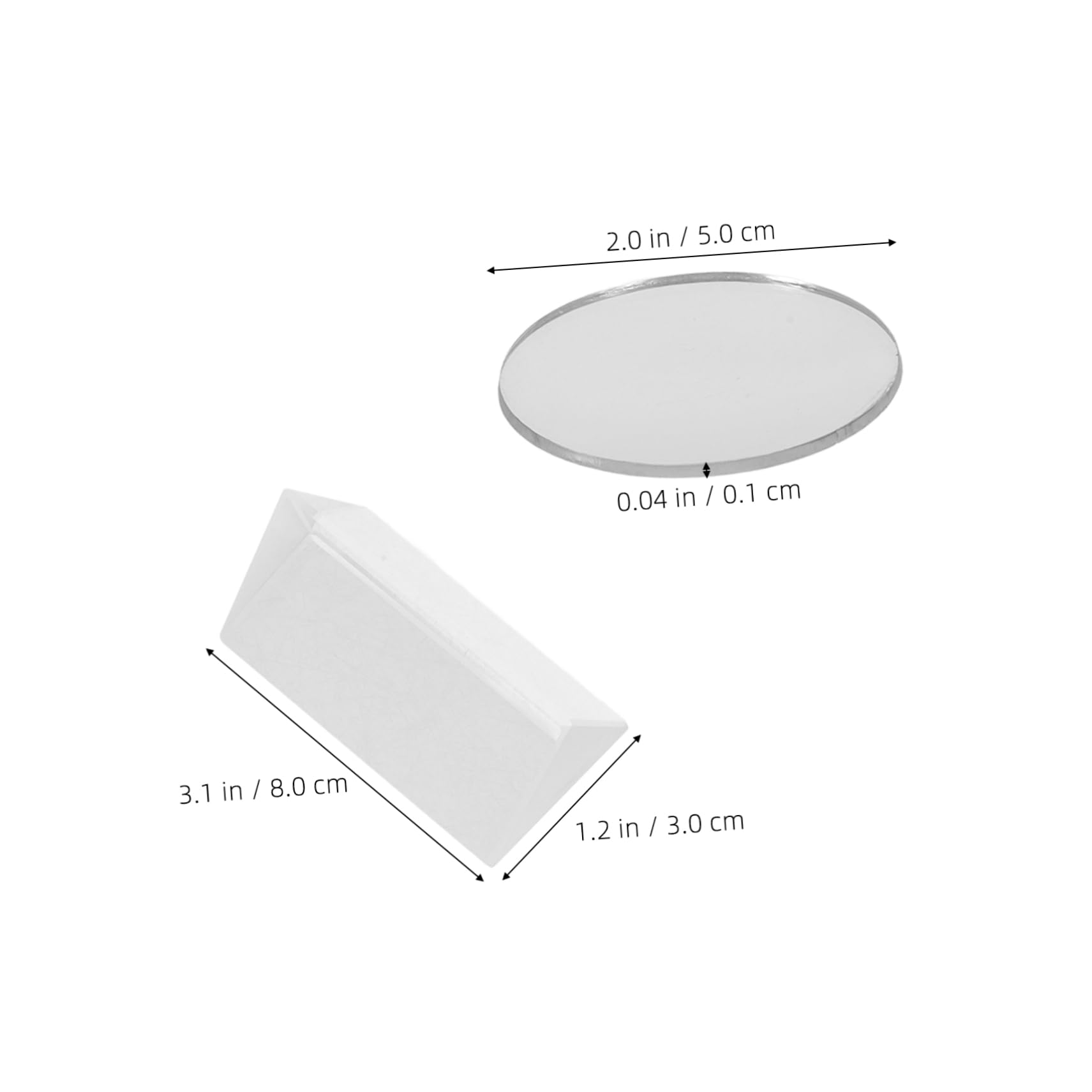 CIYODO 1 Set Optical Lens Magnifying Lens Convex Lens for Equipment Science Teaching Tools Lens for Magnifier Lenses Physics for Laboratory Round Convex Lens Physics Kit Transparent Glass