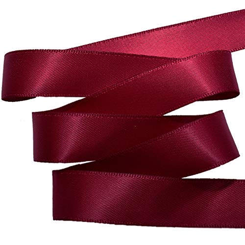 Image of Morex Ribbon 08816 /50-275 Double Face Satin Ribbon, 3 /8 inchx 50 Yd, Wine