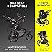 Jeep Hydro Sport Plus Jogger by Delta Children, Includes Car Seat Adapter, Black, Neoprene, Leather