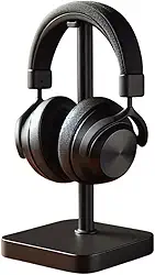 Suporte moderno para Headphone, Headset fone de ouvido minimalista de mesa. (Preto)