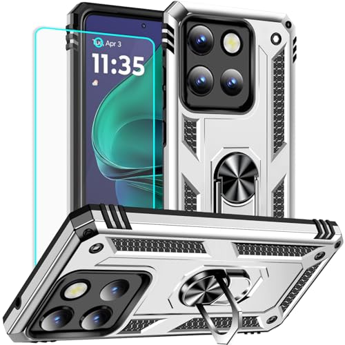 Coque Moto G Stylus 5G 2025 antichoc avec film écran et béquille de support