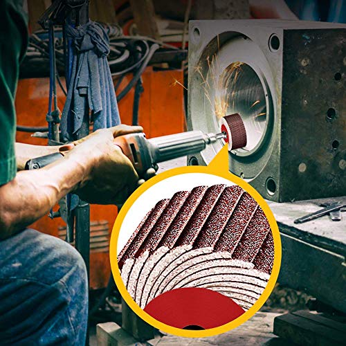 20 Pack Abrasive Flap Wheel Sander Set, Mixflor 2”X 1” X1/4” Shank Flap Wheels–5 Pcs Of Each 60 80 120 And 240 Grits Aluminum Oxide Flap Wheel Sander For Drill #TOP6