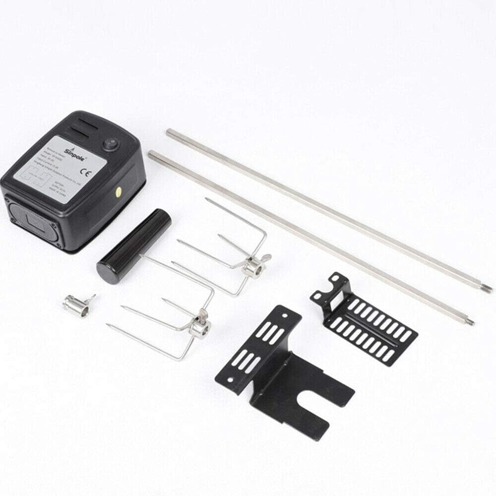 Electric BBQ Rotisserie Grill Kit, 30 Inch 15 Pound Capacity, Stainless Steel Rotisserie Kit, for Gas Grills and Charcoal Grills