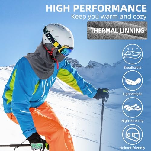 HEGCOIIE Winter Balaclava voor Heren Dames Winddichte Skimasker Warm Gezichtsbedekking Outdoor Sport Fietsen Snowboarden Skiën Motorfiets Fiets, Zwart, One size HEGCOIIE Winter Balaclava voor Heren Dames Winddichte Skimasker Warm Gezichtsbedekking Outdoor Sport Fietsen Snowboarden Skiën Motorfiets Fiets, Zwart, One size