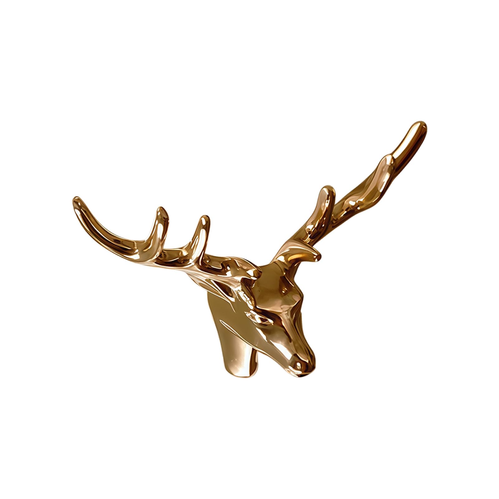 Hzbb Deer Head Metal Curtain Holdbacks Gold Curtain Tieback Curtains Holders Backs Wall Hooks Pull Backs For Wall Mounted Home Decors Tiebacks Holdbacks Mounted Drapery Hook