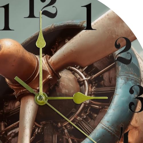 Horloge murale vintage hélice de chasseur objet d'art