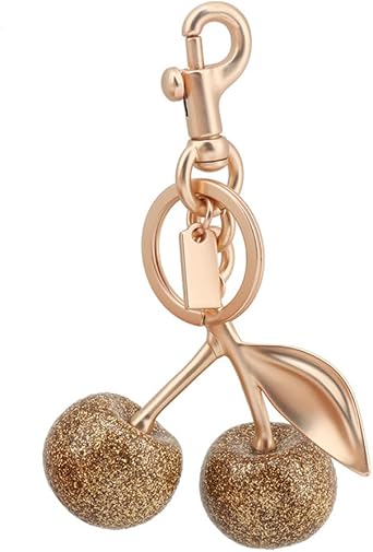 Simple Cherry Design Keychain Bag Handbag Purse Charm Decoration Accessories
