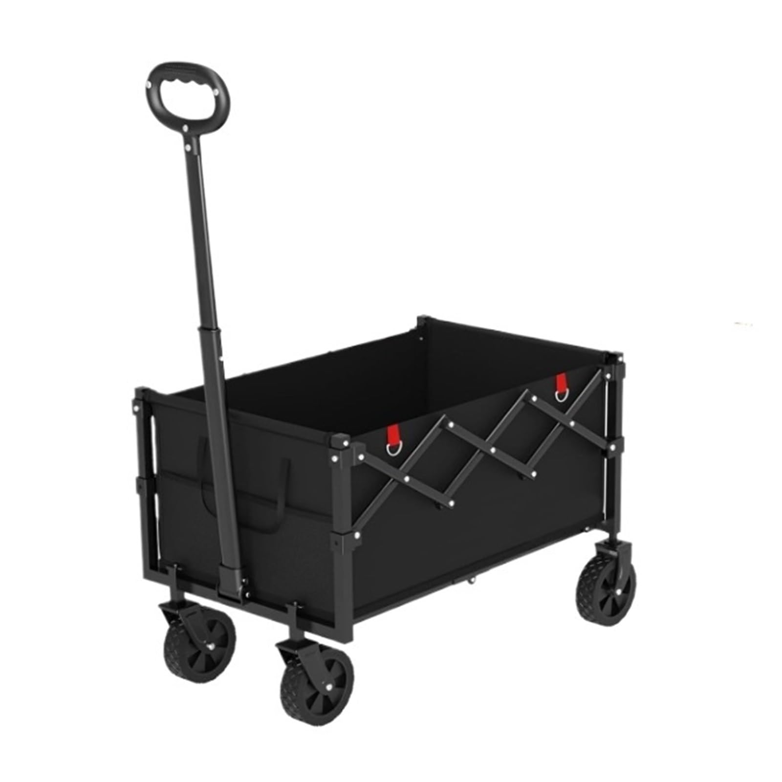 Carro de Camping, Carro Plegable Tipo Wagon, Negro, Jardín Y Playa