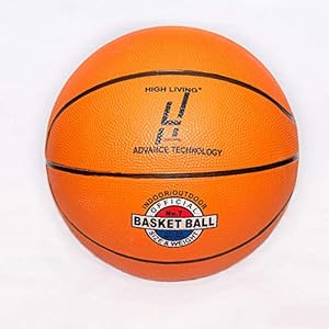 Highliving 2313 Basketball, Größe 7, für Indoor- und Outdoor-Training, griffsichere Oberfläche, umweltfreundlich, Gummi
