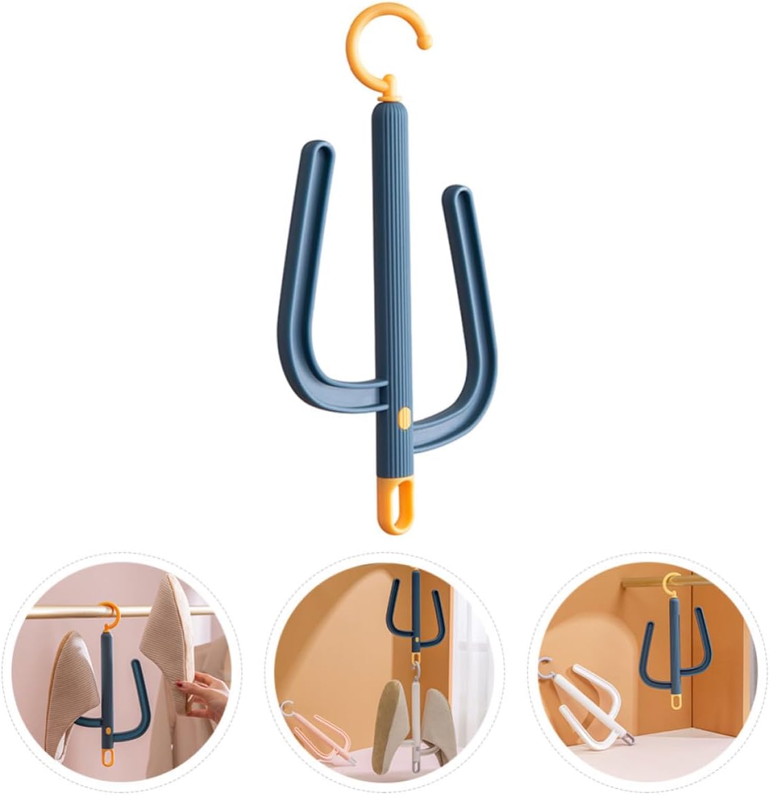 ABS Hanging Shoe Rack Organizer Hook for Flats and Slippers, Blue
