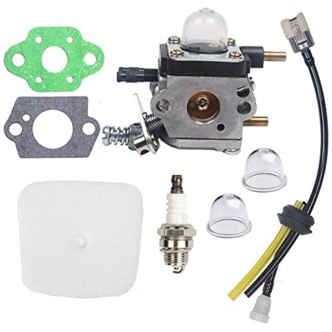 OxoxO Carburetor C1U-K54A Air Filter Fuel Spark Plug kit for 2-Cycle Mantis 7222 7222E 7222M 7225 7230 7234 7240 7920 7924 Tiller/Cultivator Cover