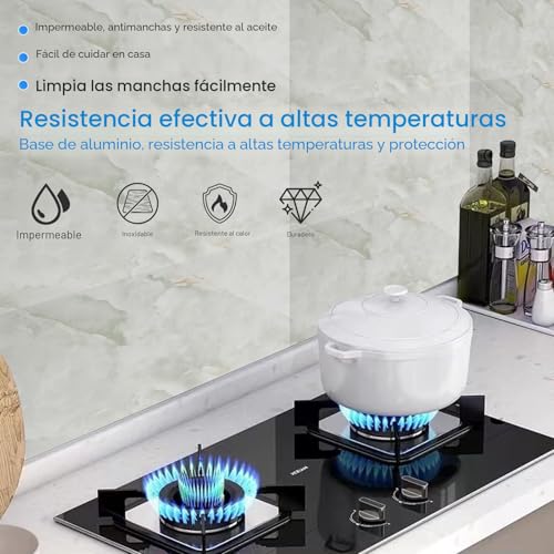 Miniatura 6 de Adhesivos Autoadhesivos Impermeables Para Azulejos, 60 Cm X 30 Cm, Revestimiento De Suelo De Pvc, 10 Unidades, Efecto Mármol 3d Adhesivos Para Azulejos Blanco