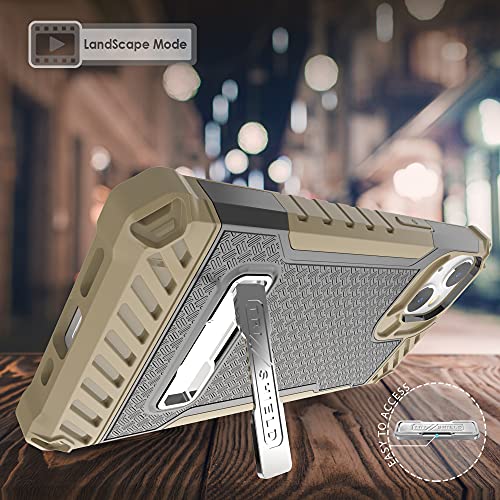 Beyond Cell Tri-Shield Phone Case With Kickstand Compatible With Apple Iphone 13 6.1" Military Grade Drop Tested Rugged High Impact Full Body Shockproof Protection Fde 2Nd Amendment Eagle #TOP3