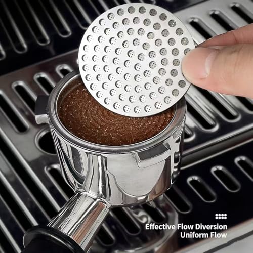 58,5mm Pucksieb, Puck Screen, 0,8mm Dicke, 304 Edelstahl Zweischichtige Filtration - Wiederverwendbare