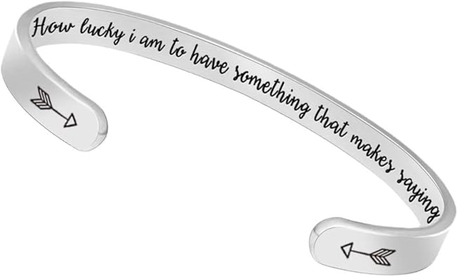 Btysun Bracelets for Women Mothers Day Bracelet Gifts from Daughter Inspirational Gifts for Women Graduation Gifts for Her Motivational Birthday Cuff Bangle Friendship Personalized Mantra Jewelry…