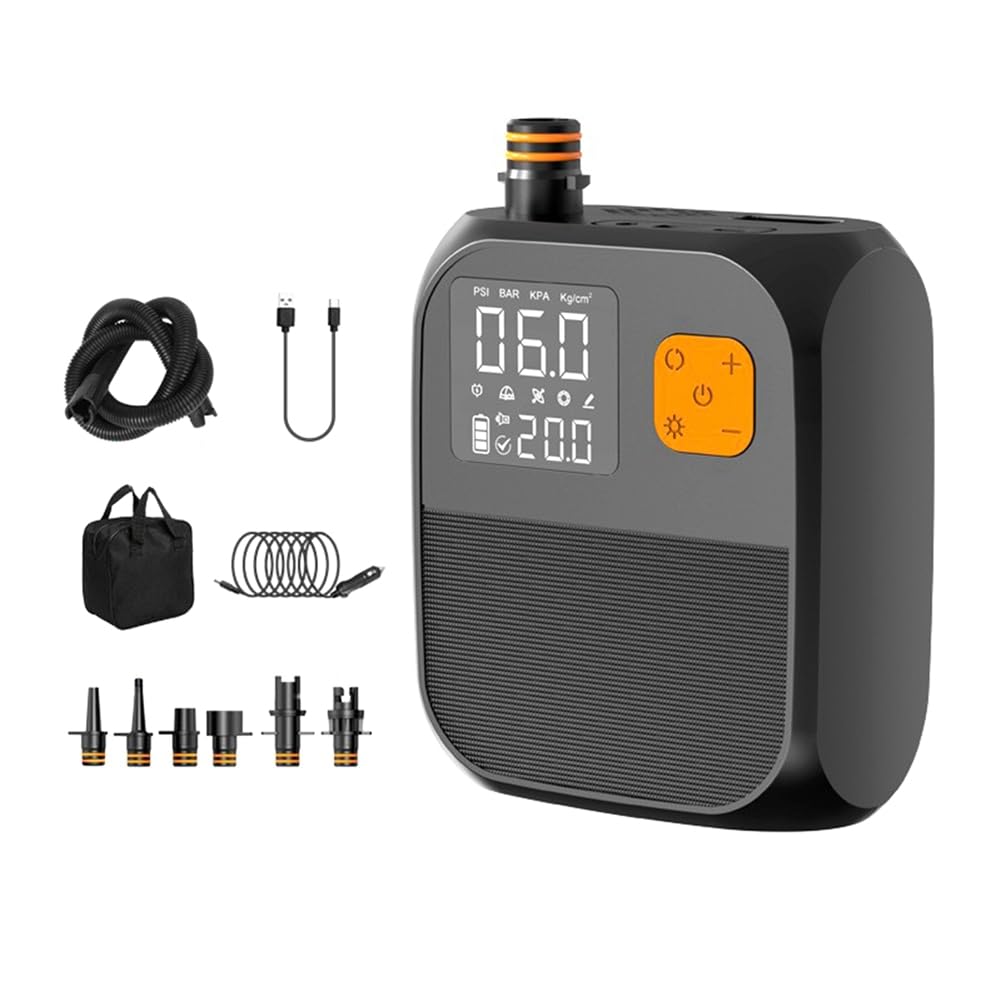 Bomba de Aire Eléctrica Portátil 80W 8000mAh Inflador de Batería para de, Botes y Kayaks Bolsa Regular