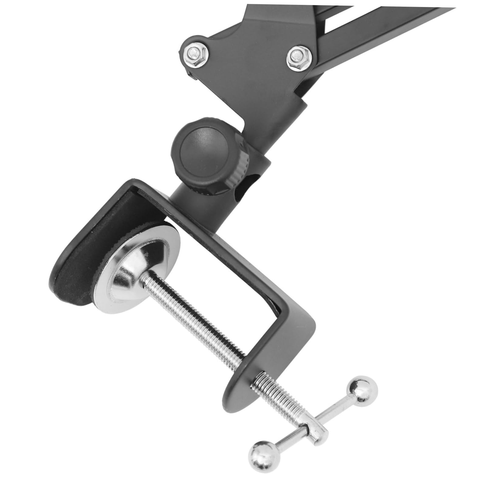 SHINEOFI Klappbare Metall Tablettenhalterung für Schreibtisch Verstellbar und Ausziehbar für Handy und Tablette Unterstützt die Hände Schwarz