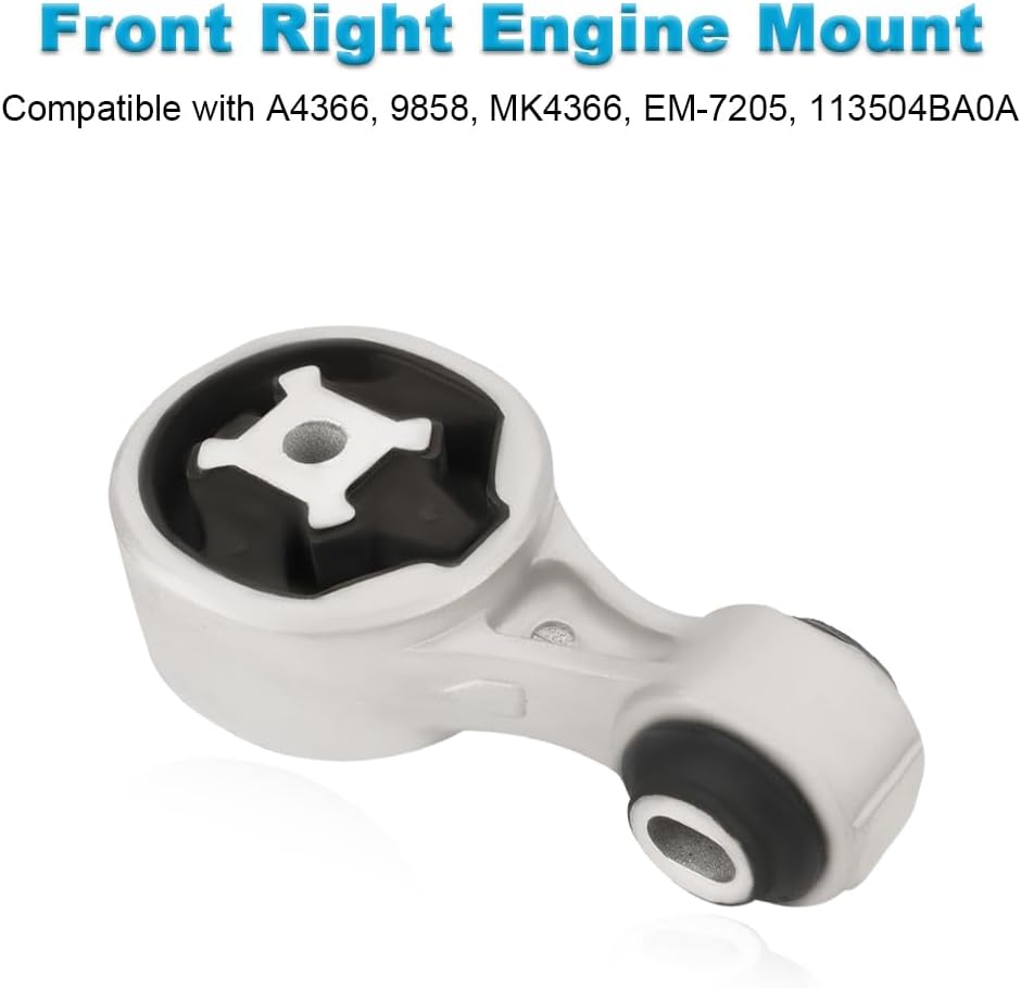 JDMON 1PCS Front Right Engine Mount Replacement for 2014-2020 Nissan Rogue 2.5L Compatible with A4366, MK4366, 113504BA0A