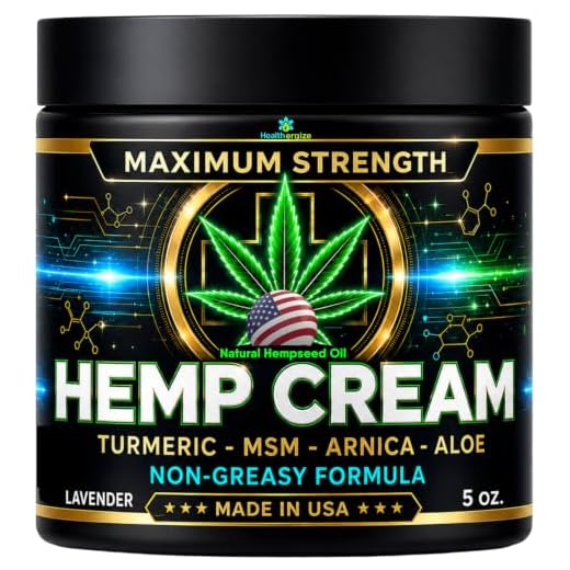 Hemp Cream Maximum Strength for Muscles & Joints with Hempseed Oil, 5 Oz