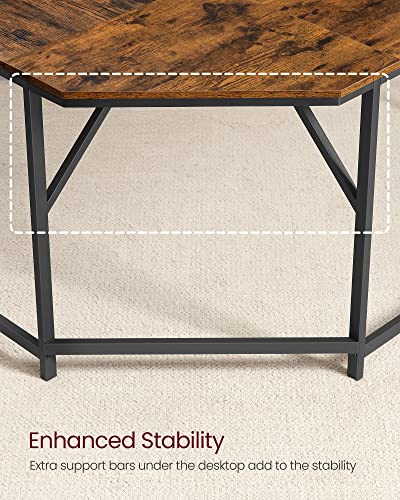 Vasagle L-Shaped Computer Desk, 58-Inch Corner Desk For Study, Home Office Writing Workstation, Gaming Table, Space-Saving, Easy Assembly, Industrial Design, Rustic Brown And Black Ulwd73X #TOP5
