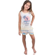 Prestigez Girls 2 Piece Pajama and Lounge Set, Tank and Shorts, Kids Sizes 4-16