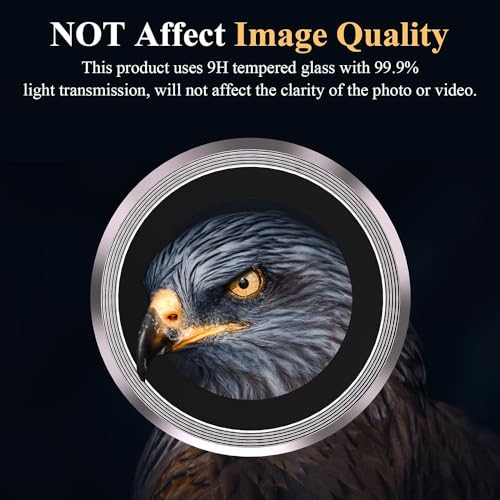 Image of Skinomi Camera Lens Protector Compatible with Samsung Galaxy S23 5G [Anti-Scratch] Premium Tempered Glass Film Aluminum Alloy Lens Ring Cover, Lavender Titanium