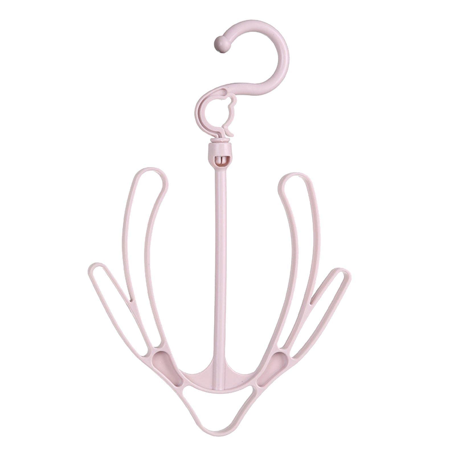 Petufun Pink Rotatable Shoe Hanging Racks | Small Rotating Shoe Drying Rack Hanger | Clothes Holder Sandals Hook Outdoor Windproof Clothes Holder