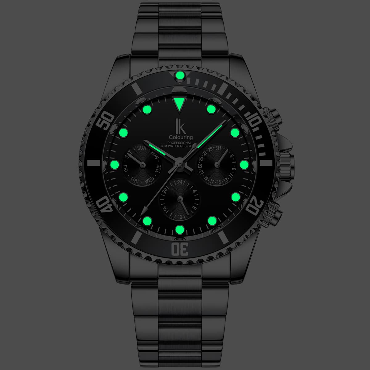 Alienwork IK Orologio Automatico Uomo Donna Classico Cinturino in Metallo