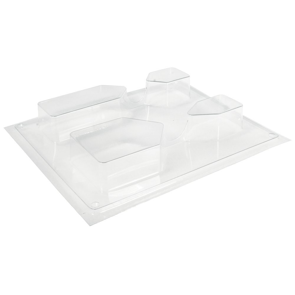 Rayher Casting Mould: Houses, 4 Houses 5.5 cm - 10.5 cm, Depth 3 cm