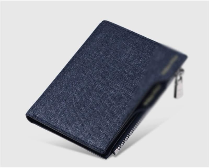 VIDI Men's Zipper Wallet Short Fabric Thin Zero