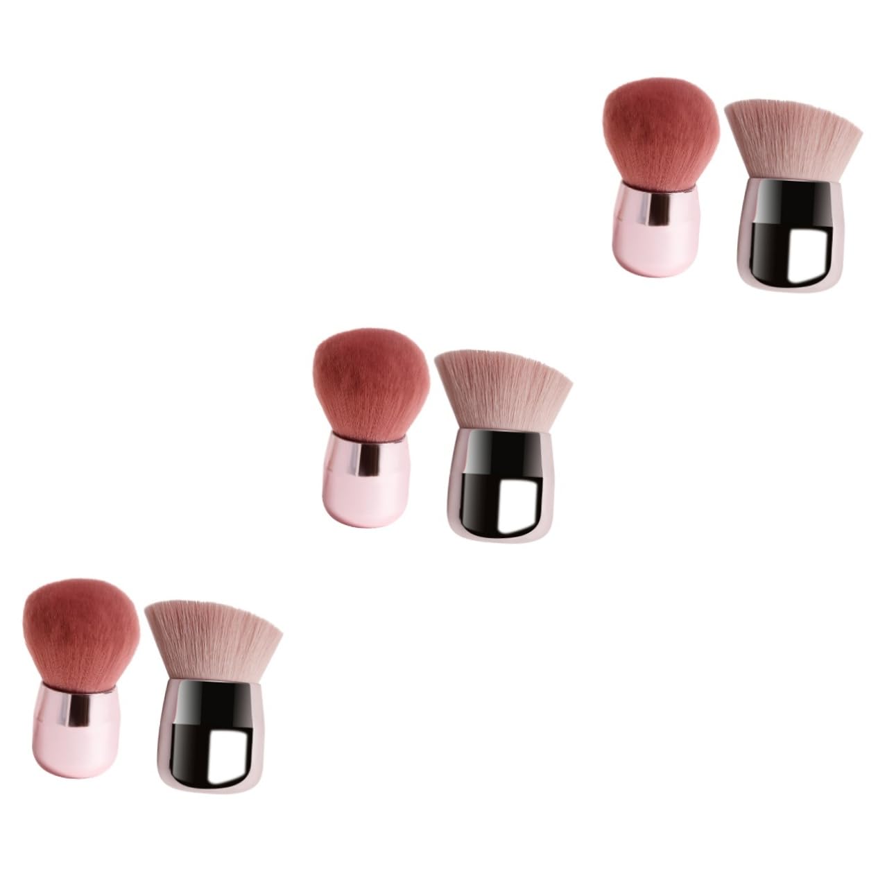 MAGICLULU 6 Pz Pennello per trucco Blush per fondotinta pennelli make up professionali pennelli professionali make up pennello blush pennello per il trucco portatile pennello per cipria rosa