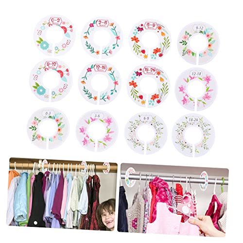 Toddmomy Etiquetas Separadoras De Tamanho De Armário 12Pcs Etiquetas Em Branco Roupas De Menino Recé
