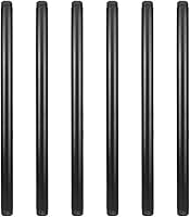 GeilSpace 6 Pack 1/2" x 16" Pre-Cut Black Steel Pipes for Industrial DIY Shelving & Vintage Home Decor