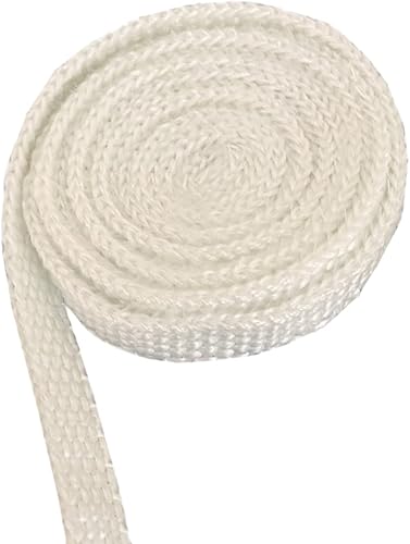 Firefly Marca 5 pies de 12 pulgada plana, mecha de repuesto de fibra de vidrio trenzada para lámparas de aceite y linternas