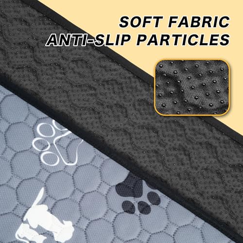 Image of Washable Pee Pads for Dogs, 2 Pack Reusable Puppy Pads, Waterproof Pet Pee Pads for Dog Potty Training, Extra Large Dog Pee Pads for Crate, Playpen, and Whelping, Durable and Absorbent, Gray 24 inchx48 inch