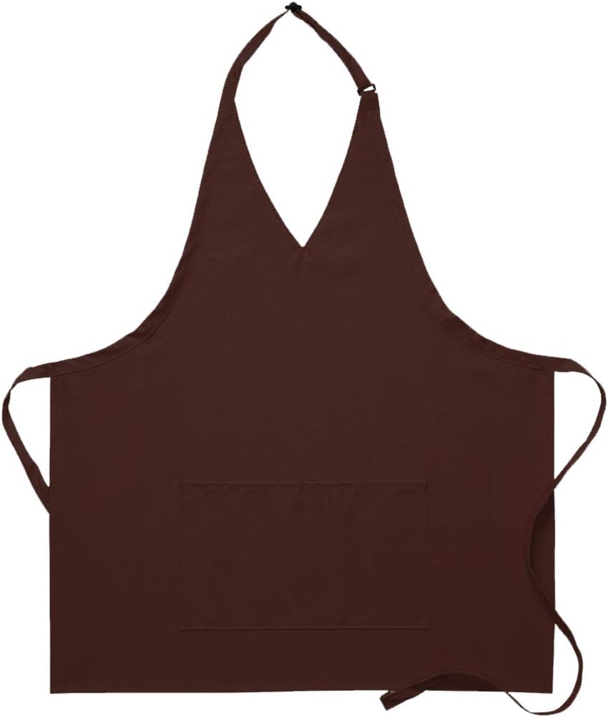 DayStar Apparel Style #300 V-Neck Tuxedo Apron with Center Divided Pocket