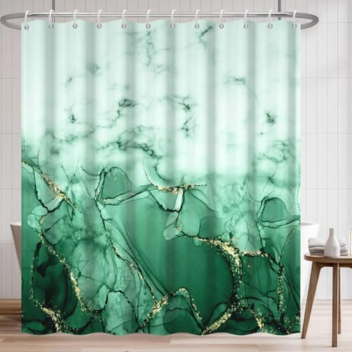 Rideau de douche marbre abstrait en textile haut de gamme - 2