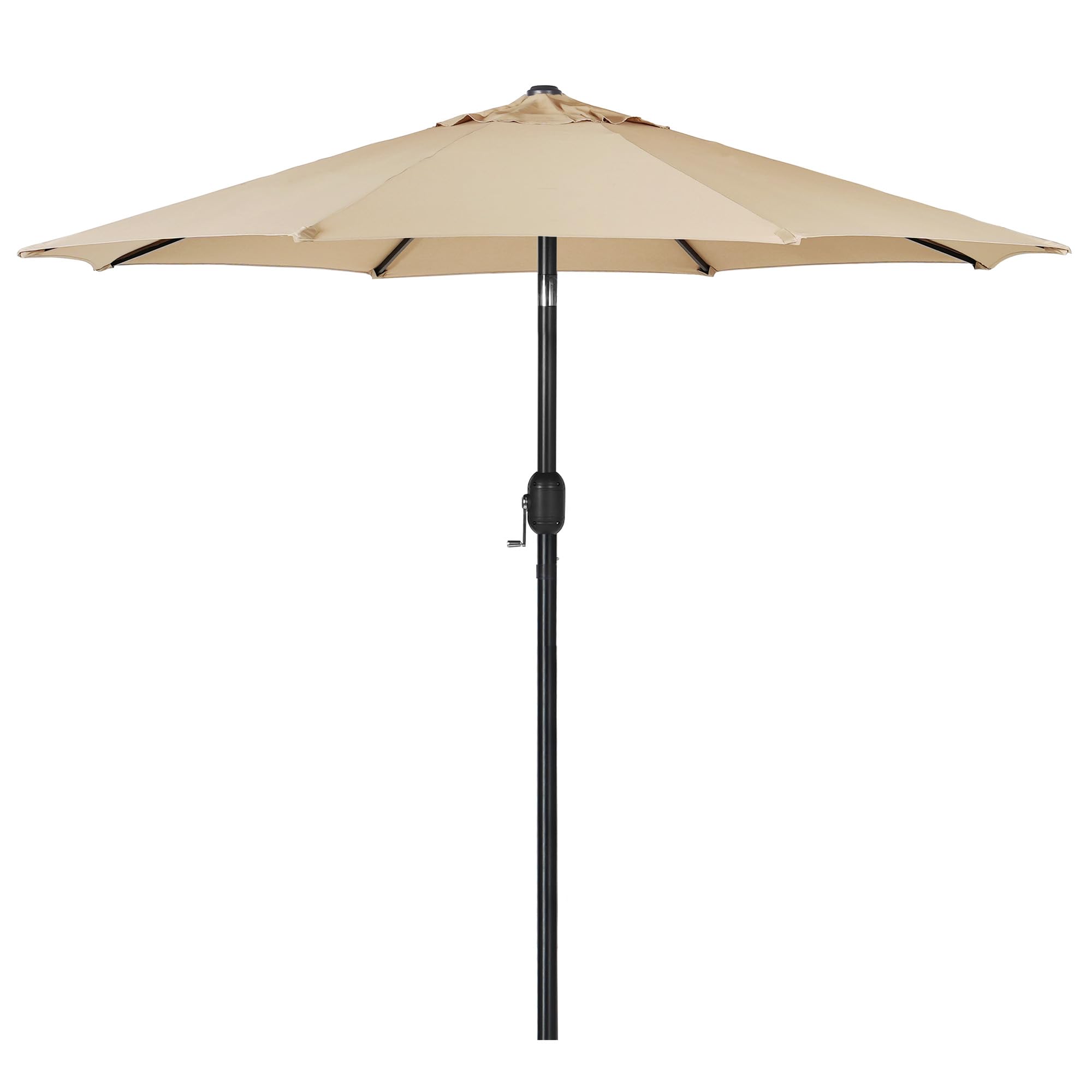 sogesfurniture Sombrilla de 264 cm de diámetro, inclinable, para jardín, terraza, mercado, playa, manivela con protección UV para balcón, jardín, terraza