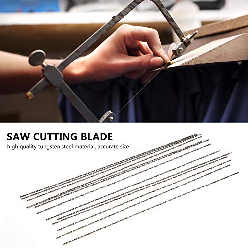 12 Stück Wolfram Stahl Schmuck Säge Schneidklinge Doppel Schwert Säge Schneidklinge (3# (ein Paket))