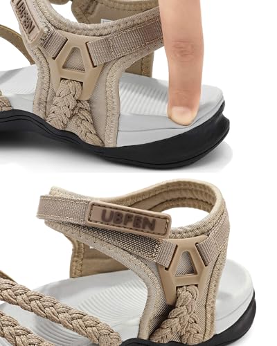 Image of UBFEN Womens Hiking Sandals Outdoors Water Sport Arch Support | Comfortable Adjustable Ankle Strap, Lightweight Suitable for Beach, Travel, Golf and Daily Wear