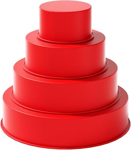 saphe 4 paquetes de moldes de silicona para tartas, moldes redondos de silicona antiadherentes para hornear, juegos de utensilios de silicona para