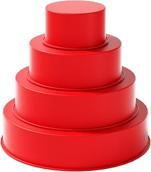 saphe 4 packs Silicone Cake Pans, Nonstick Silicone Round Cake Molds for baking, silicone bakeware sets for Cakes, Cheese Cakes and Chocolate Cake 4+6+8+10inch
