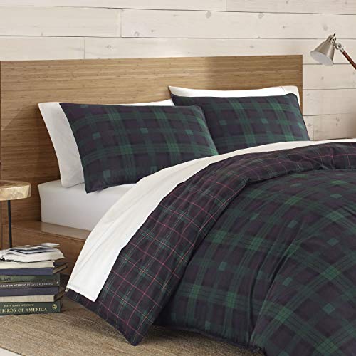 Eddie Bauer Home - King Comforter Set, Cotton Reversible Bedding With Matching Shams, Stylish Plaid Home Decor (Woodland Tartan Green, King) #TOP3