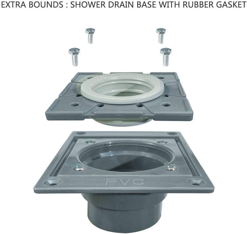 Bеѕt Rеvіеw EMBATHER 12 Inches Shower Drain with Rectangular Linear,Chrome 304 Stainless Steel Bathroom Floor Drain with Base, Adjustable Leveling Feet and Hair Strainer