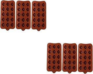 HOMSFOU Bolores Molde De Folha De Bordo 6 Peças Bandeja De Joias Cubos De Gelo Sabão Decorativo Outono Doces Festa De Outono Molde De Cozimento Antiaderente Molde De Bolo Doces