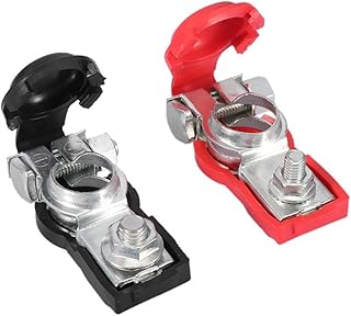 Dweekiy Battery Distribution Terminal, 2Pcs Universal Car Battery Terminals Cable Terminal Clamps Connectors with Protective Cover