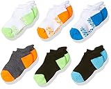 Fruit of the Loom Baby Boys' No Show 6 Pack Sock, Assorted, 4-8.5