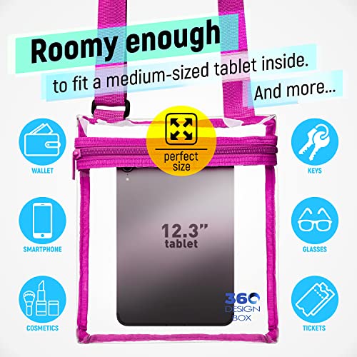 Clear Bag Stadium Approved Crossbody | Small Clear Bags For Women & Men To Stand Out In Style & Security At The Game, Event, Concert | Clear Crossbody Purses For Women - Stylish & Convenient #TOP4