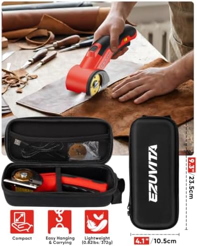 4V Cordless Electric Scissors with LED Light, Red — 사진 7