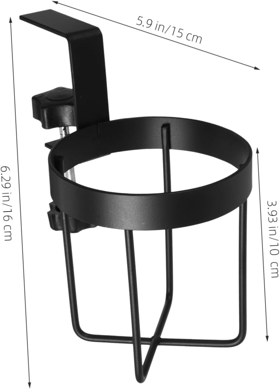Desk Cup Holder Clamp -Water Bottle Holder for Table Side Clip Design Easy Installation Minimalist Style for Home Office and Dorm Use